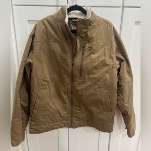 ARIAT GRIZZLEY CUB BROWN CANVAS - MENS JACKET